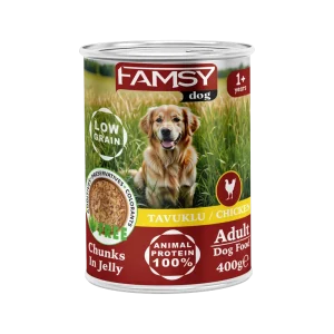 Famsy Yetişkin Köpekler için Tavuklu Chunk Yaş Mama