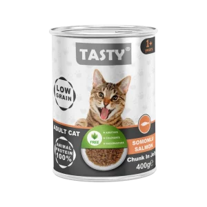 Tasty Yetişkin Kediler için Somonlu Chunk Yaş Mama